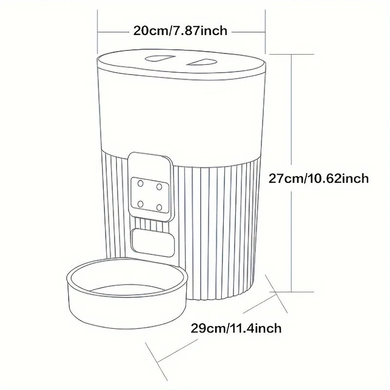 PAPIFEED Smart Automatic Cat And Dog Feeder With WiFi Remote Control And LCD Display - The Paw Tech