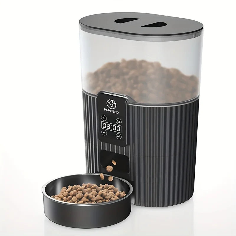 PAPIFEED Smart Automatic Cat And Dog Feeder With WiFi Remote Control And LCD Display - The Paw Tech
