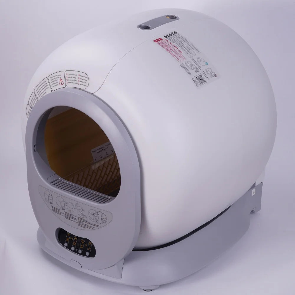 Automatic Self Cleaning Cat Litter Box with App Control and Auto Scooping Odor Removal 2.4G WiFi Smart Pet Toilet