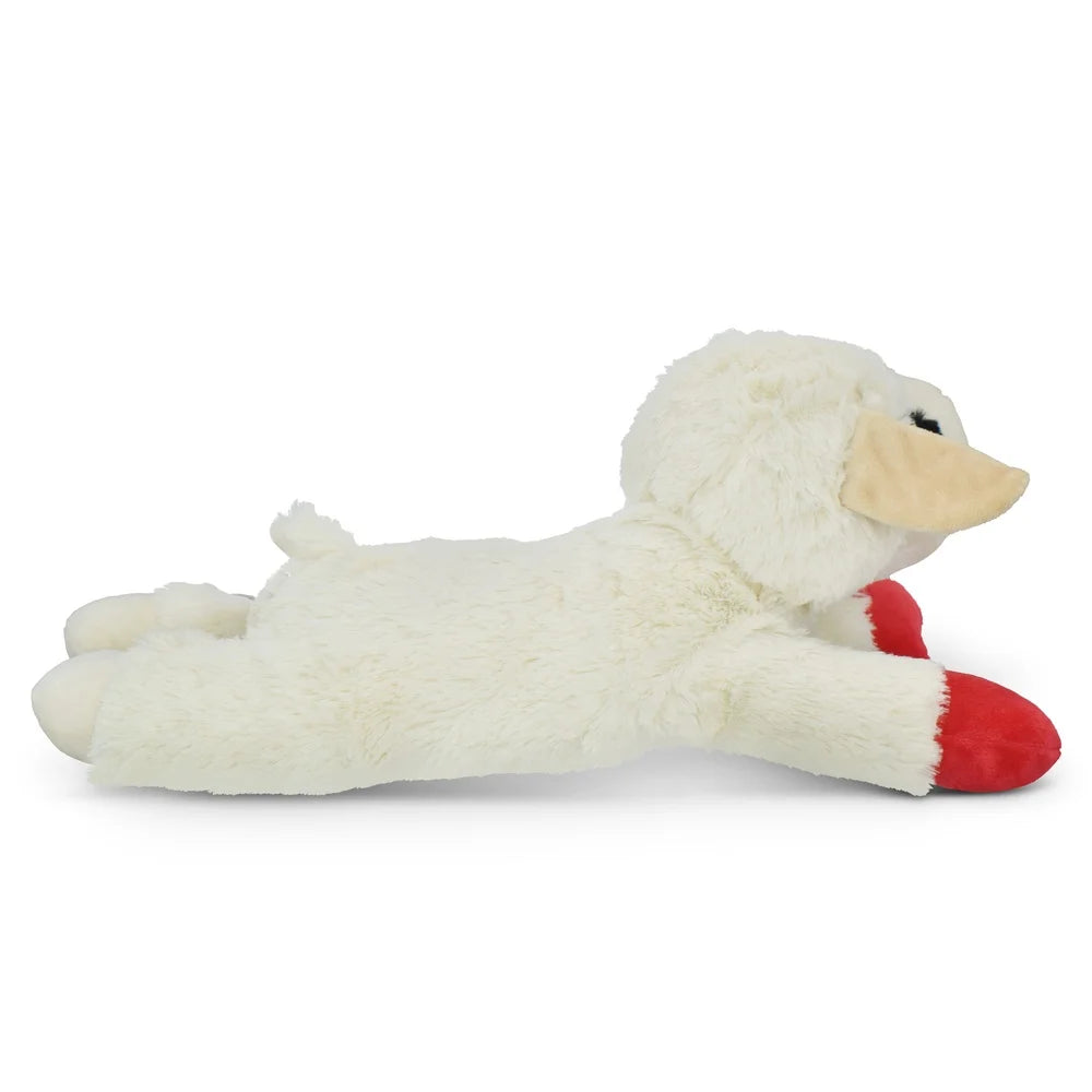 Jumbo Lamb Chop Plush Dog Toy with Squeaker 18 inches Super Soft Cuddly Dog Toy Toss Fetch Play Ideal All Dog Sizes