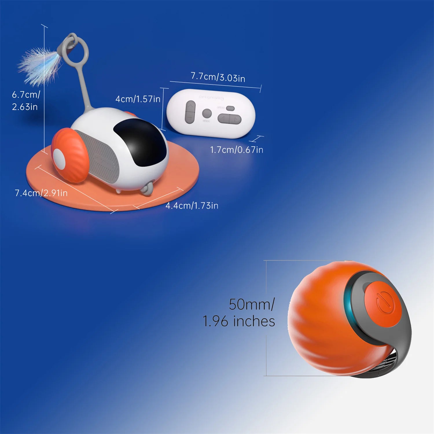 1pc Interactive Automatic Cat Mice Car Toy and Cat Ball - The Paw Tech