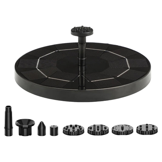 13/16/18cm Solar Fountain Pump Floating Solar Panel Bird Baths Water Fountain with 8 Nozzles For Outdoor Garden Pool Pond Decor