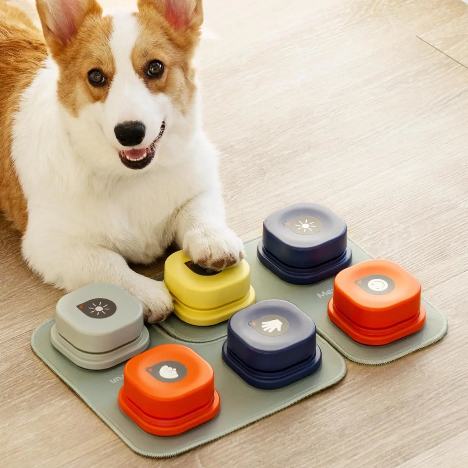 Mewoofun Dog Buttons with Rubber Mat Recordable Talking Buttons - The Paw Tech