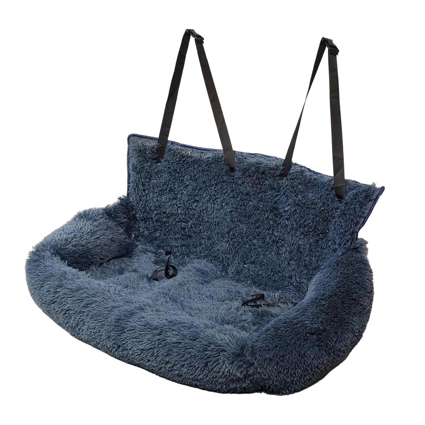 Dog Car Seat for Large Dogs Two Dogs Car Back Seats Travel Pet Booster Belt Washable Long Plush Safety Car Sofa Pet Supplies