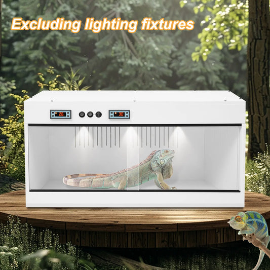Reptile Lounge Habitat with Glass Sliding Door and Intelligent Thermostat Reptile Breeding Box PVC Reptile Pet Box