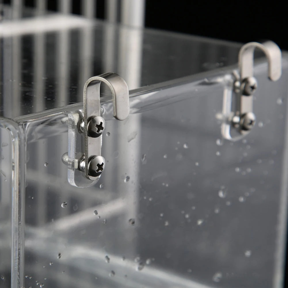 Transparent Acrylic Bird Bath Box Thickened Hanging Water Bath Tub Bird Supplies Shower Cage Accessory - The Paw Tech