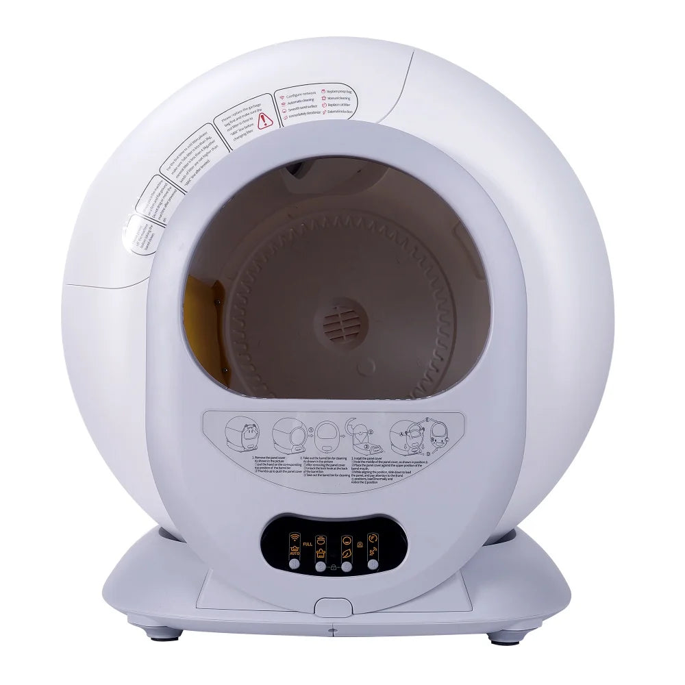 Automatic Self Cleaning Cat Litter Box with App Control and Auto Scooping Odor Removal 2.4G WiFi Smart Pet Toilet