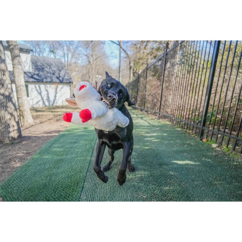 Jumbo Lamb Chop Plush Dog Toy with Squeaker 18 inches Super Soft Cuddly Dog Toy Toss Fetch Play Ideal All Dog Sizes