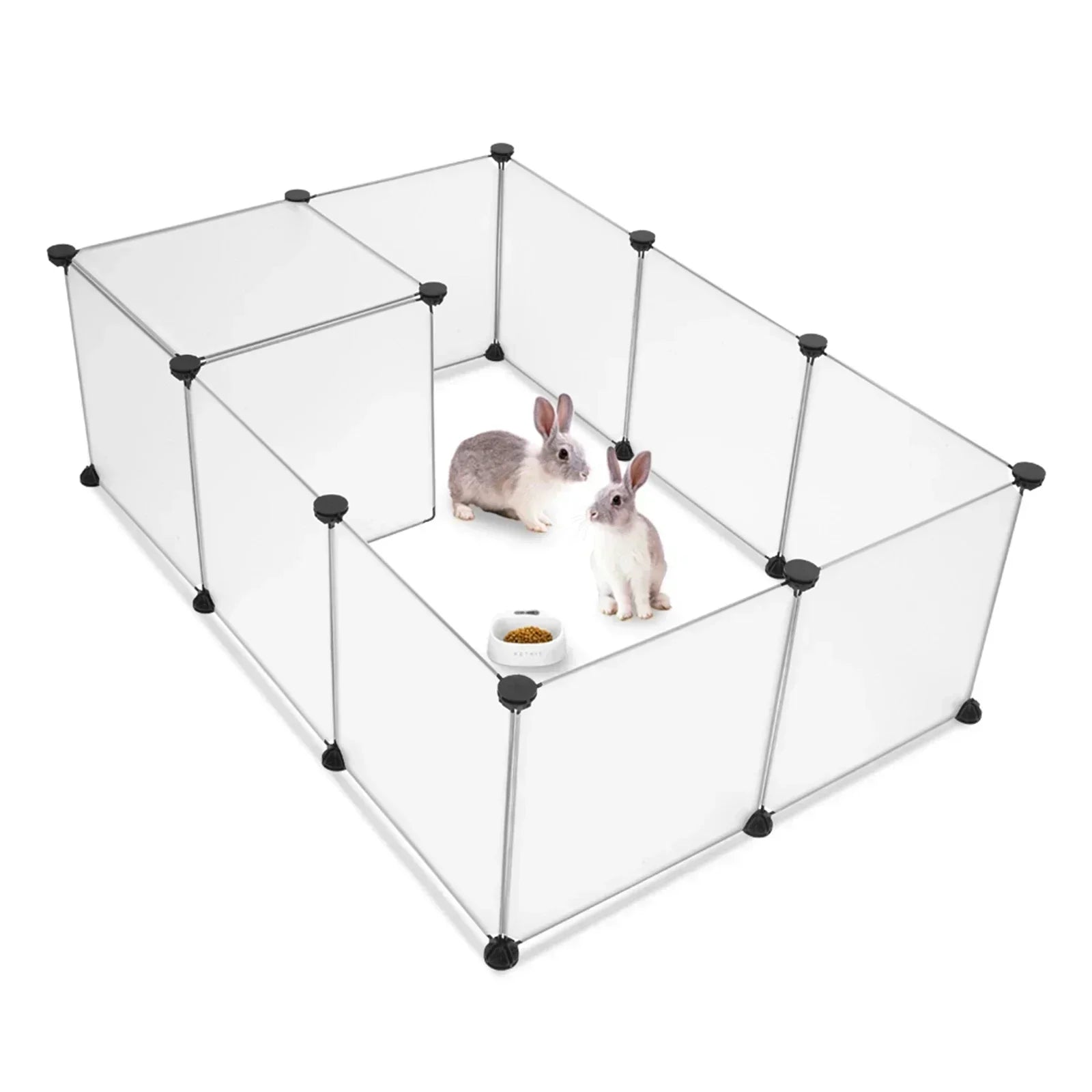 Pet Playpen, Portable Large Plastic Yard Fence Small Animals, Puppy Kennel Crate Fence Tent - The Paw Tech