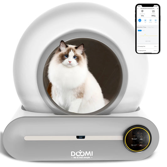 Automatic Cat Litter Box Self Cleaning with App Control Smart Cat Toilet for Multiple Large Cats