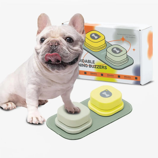 Mewoofun Dog Buttons with Rubber Mat Recordable Talking Buttons - The Paw Tech
