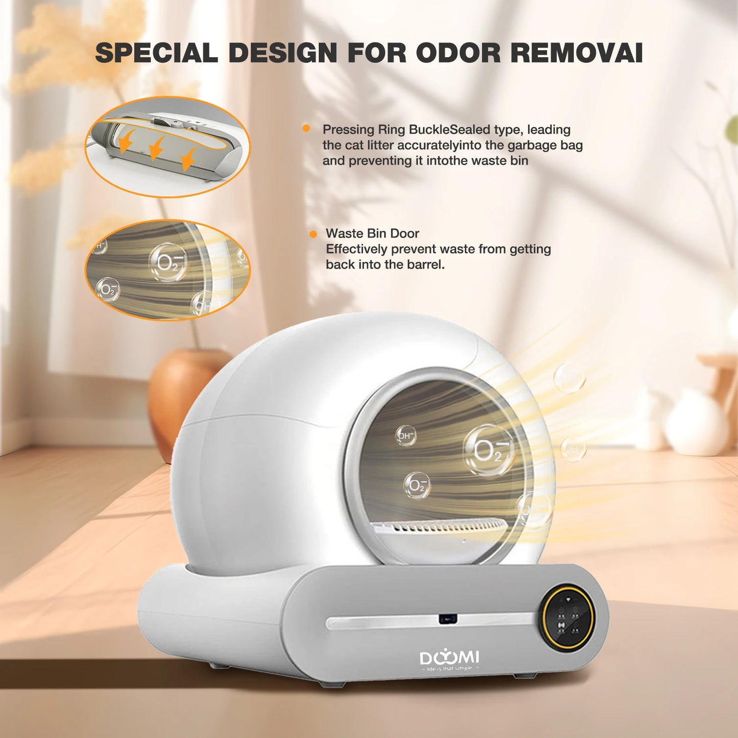 Automatic Cat Litter Box Self Cleaning with App Control Smart Cat Toilet for Multiple Large Cats