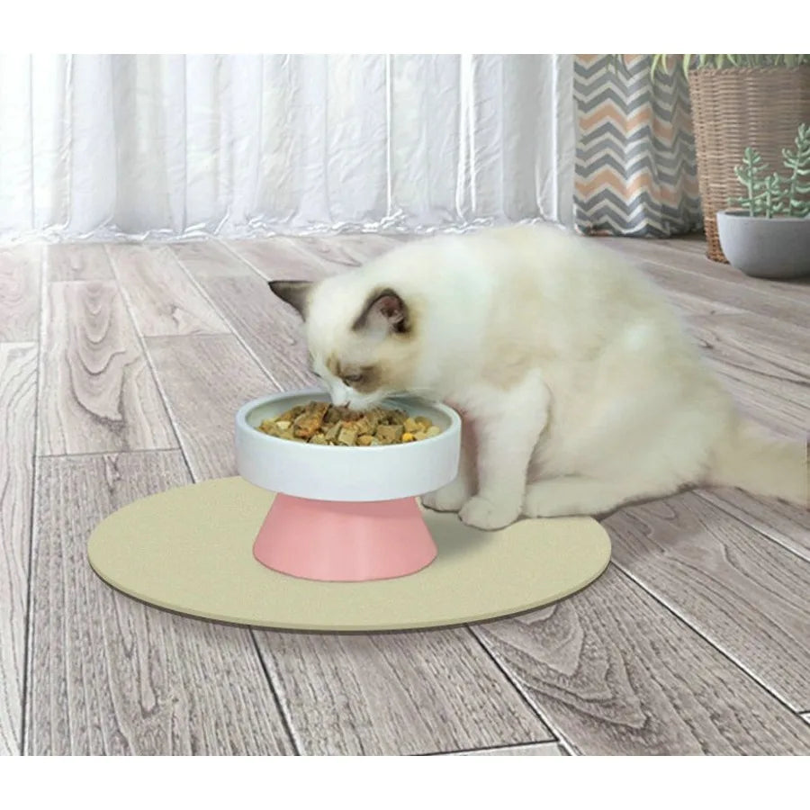 Cat Ceramic Raised Food Bowls Elevated Pet Dish Feeder Protect Pet's Spine for Dog Kitty Puppy Pets Bowl Tower Shaped Ceramic P - The Paw Tech