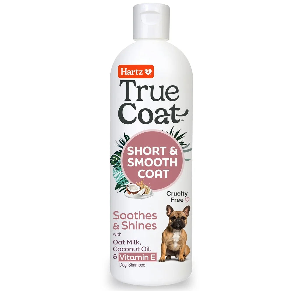 True Coat Dog Shampoo Short Smooth Coat Nourishing Oat Milk Coconut Oil Vitamin E Natural Ingredients Gentle Clean Hydrated Skin