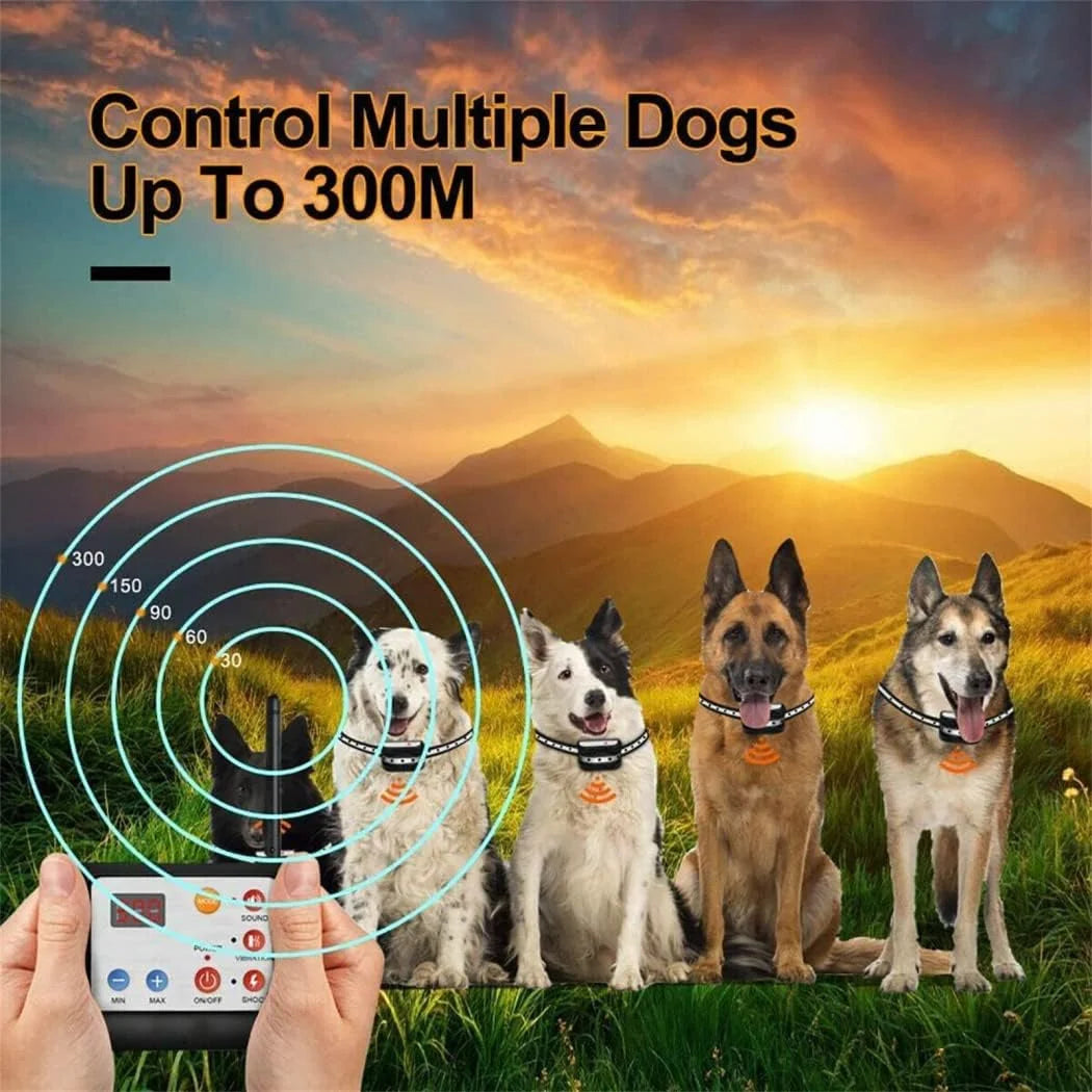 Wireless Dog Fence Electric Pet Containment System Shock Collars For 3 Dogs - The Paw Tech