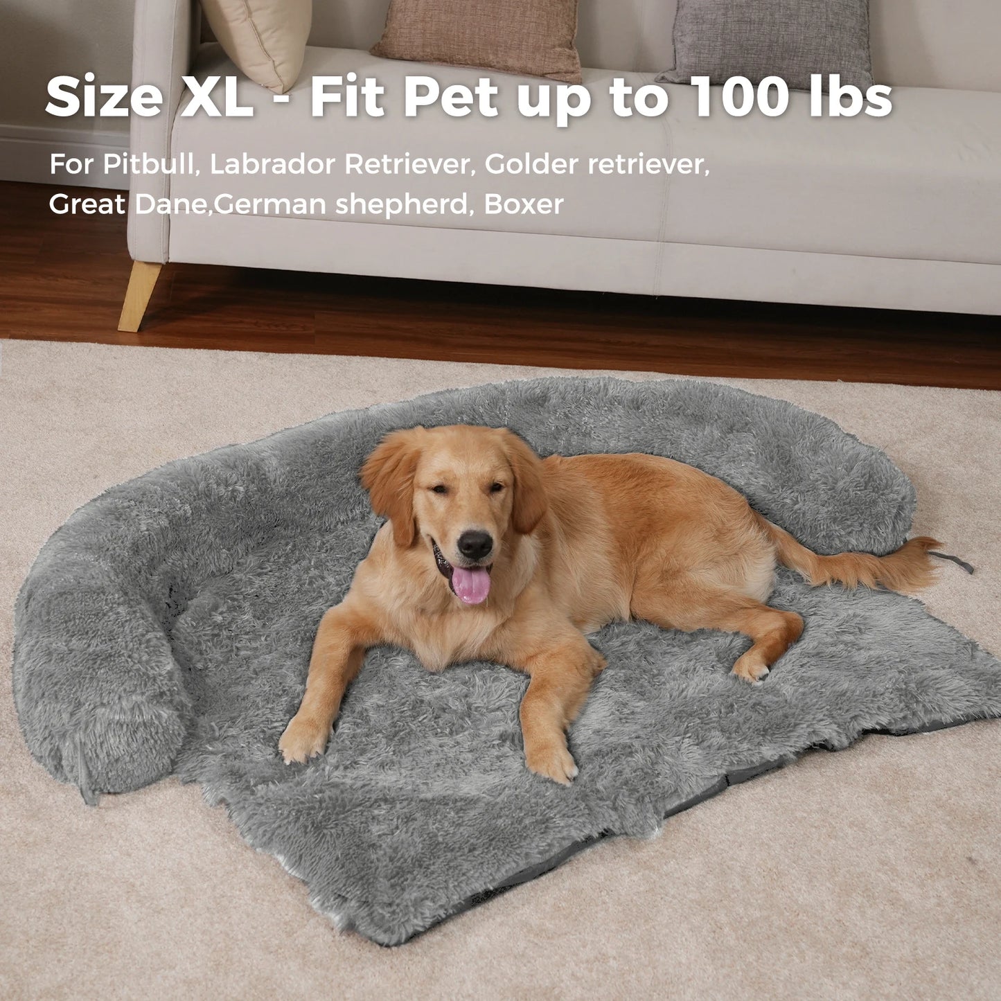 Fluffy Dog Bed Mat Portable Dog House Winter Warm Pet Blanket Washable Soft Coral Fleece Sleeping Pad for Dogs and Cats