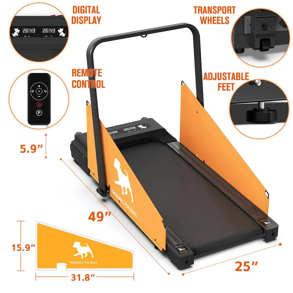 Dog Treadmill for Small Medium Dogs 2.5 Hp 220lbs Foldable - The Paw Tech