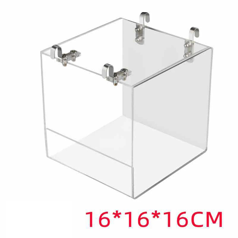 Transparent Acrylic Bird Bath Box Thickened Hanging Water Bath Tub Bird Supplies Shower Cage Accessory - The Paw Tech