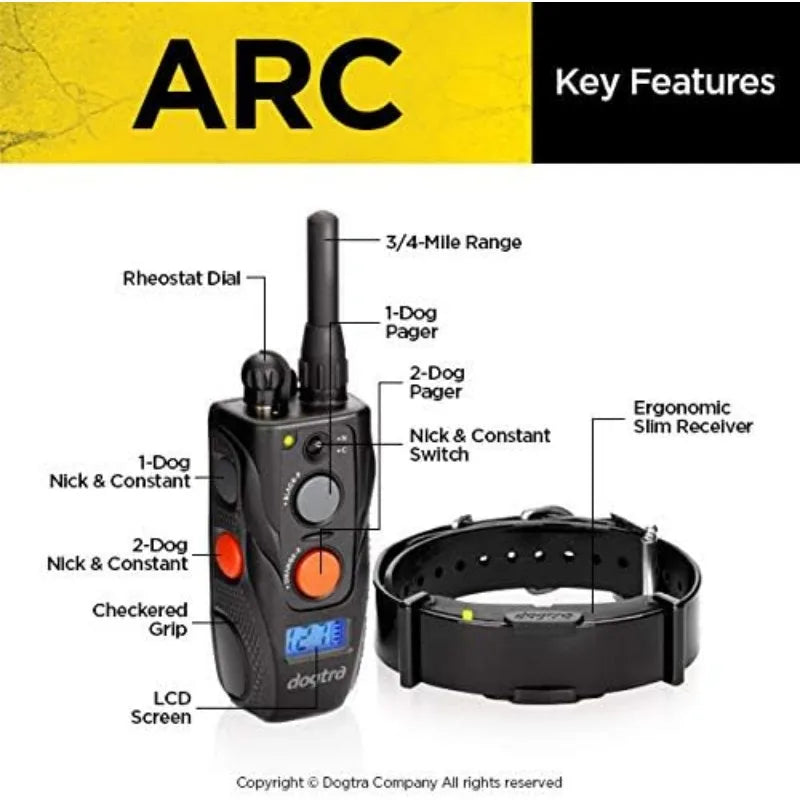 Dogtra ARC 2-Dogs Remote Training Collar Waterproof Rechargeable - The Paw Tech