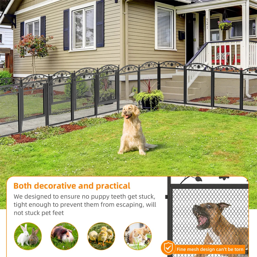 8 Panels DIY Heavy Duty Dog Playpen Pen Outdoor Indoor Dog Puppy Metal Fence with Waterproof Fertility Pad for Whelping,Training - The Paw Tech