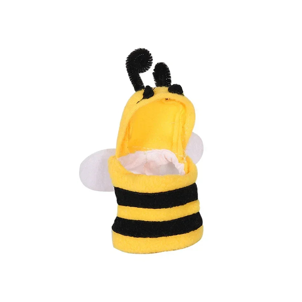 Funny Bee Shaped Birds Clothes Flying Suit Parrots Costume Cosplay Winter Warm Hat Hooded Pet Accessories for Parakeet Cockatiel - The Paw Tech