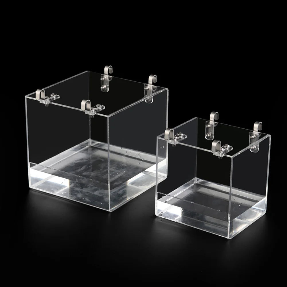 Transparent Acrylic Bird Bath Box Thickened Hanging Water Bath Tub Bird Supplies Shower Cage Accessory - The Paw Tech