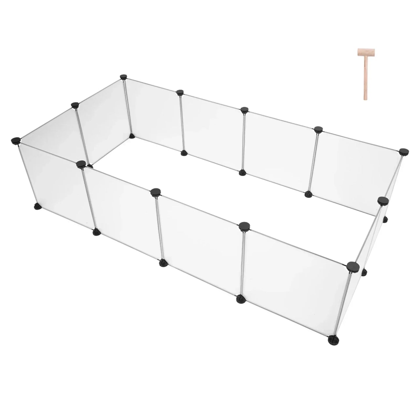 Pet Playpen, Portable Large Plastic Yard Fence Small Animals, Puppy Kennel Crate Fence Tent - The Paw Tech