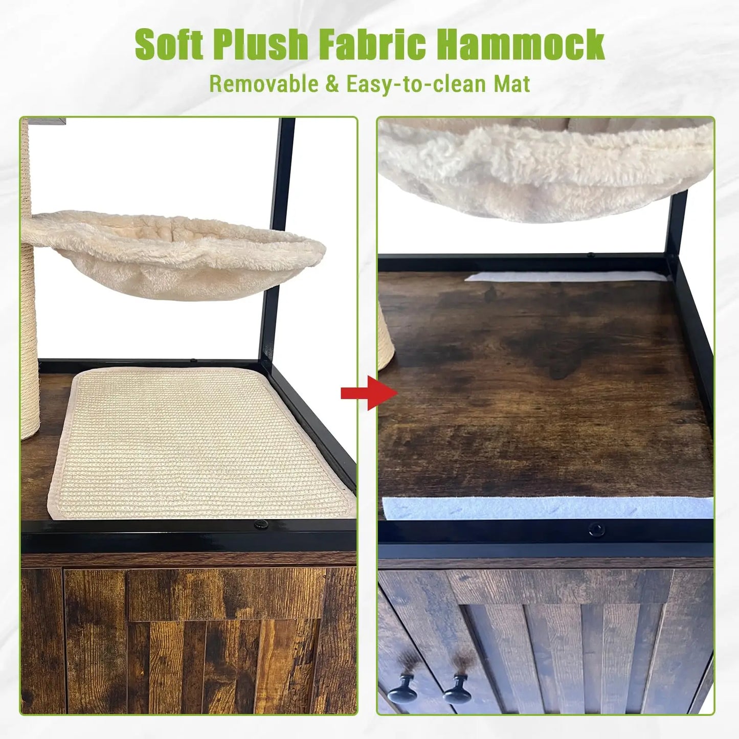 Cat Litter Box Enclosure, Wooden Cat House On Wheels - The Paw Tech