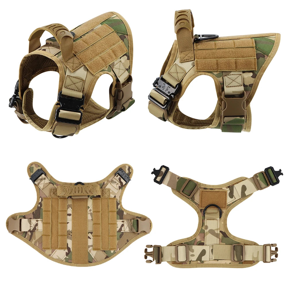 Military Large Dog Harness Set for Tactical Training Accessories - The Paw Tech