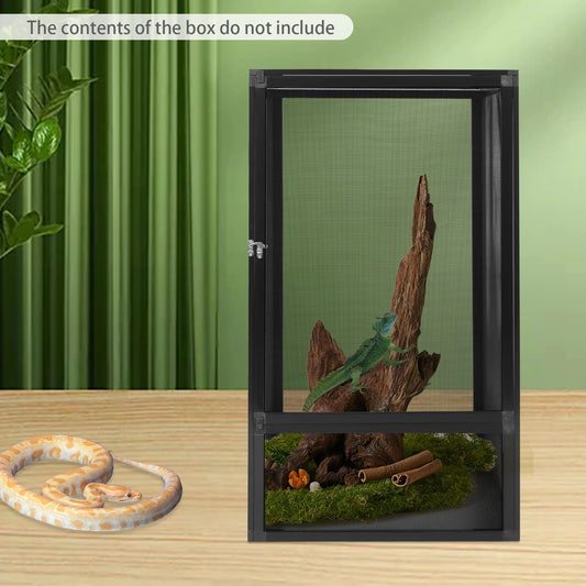 Freestanding Reptile Feeding Box Micro Habitat Terrarium Enclosure for chameleons, lizards, insects, snakes