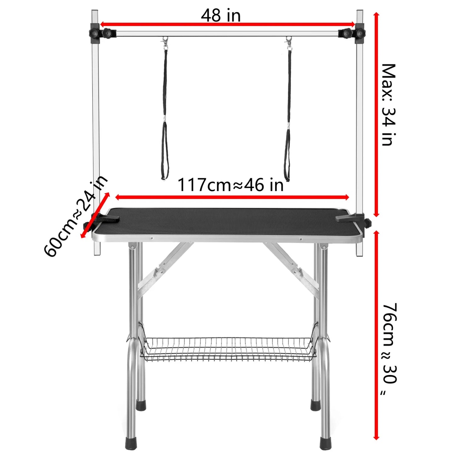 46in Professional Dog Grooming Table Heavy Duty Portable - The Paw Tech