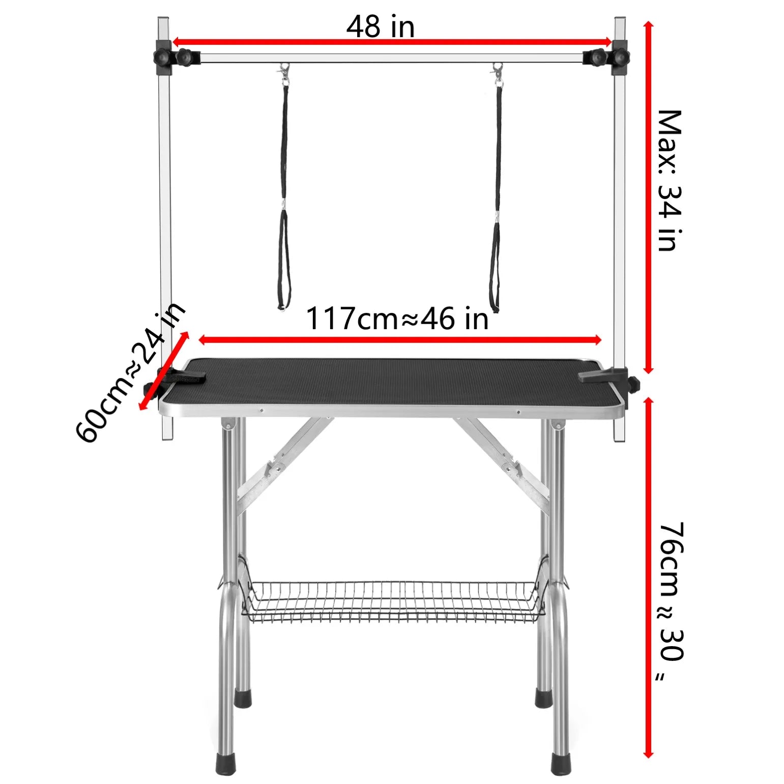 46in Professional Dog Grooming Table Heavy Duty Portable - The Paw Tech