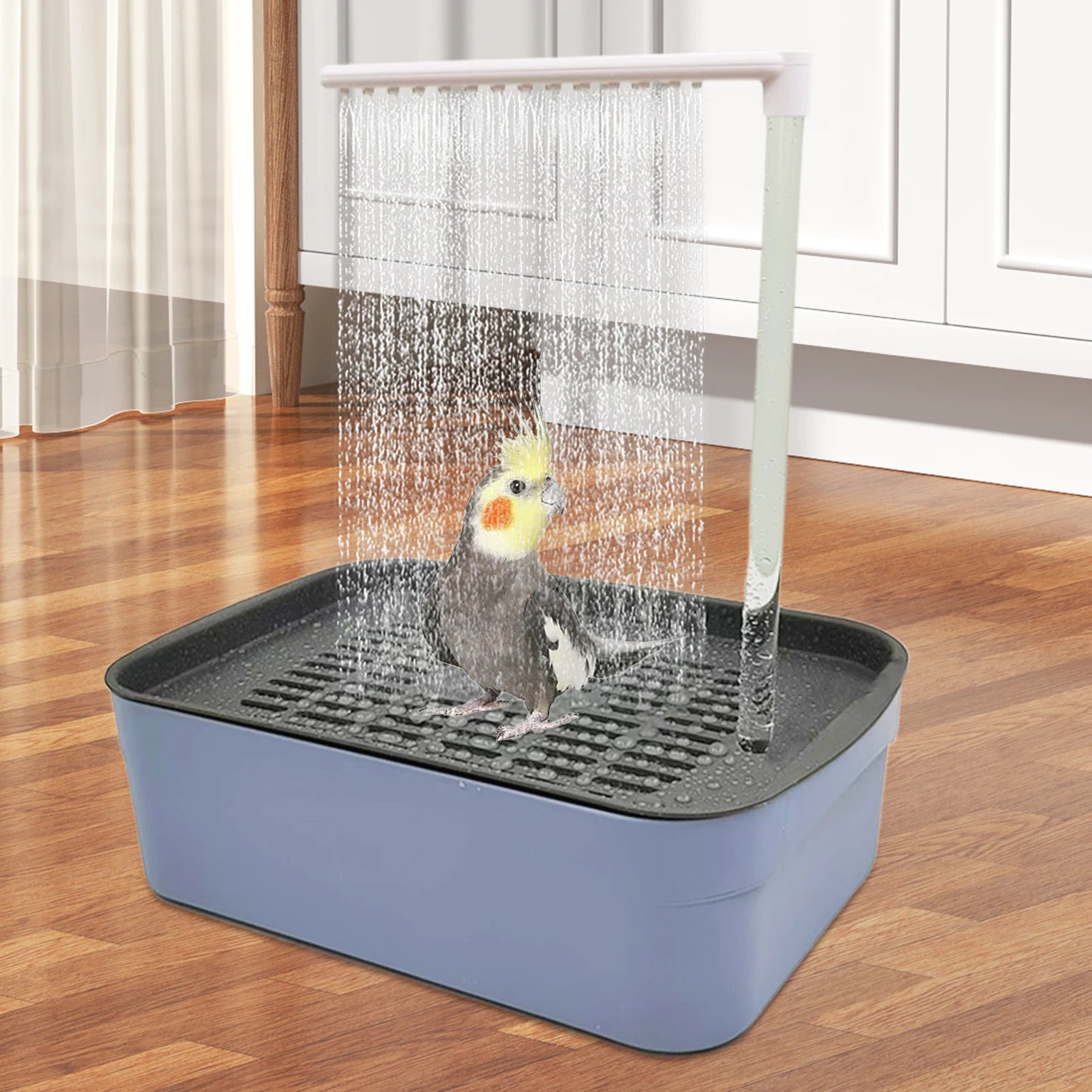Parrot Automatic Bathtub Bird Bath Circulating Water Shower Parrot Circulation Shower Pet Bird Bathtub Bird Cleaning Bath Tub - The Paw Tech