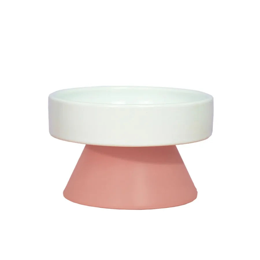Cat Ceramic Raised Food Bowls Elevated Pet Dish Feeder Protect Pet's Spine for Dog Kitty Puppy Pets Bowl Tower Shaped Ceramic P - The Paw Tech