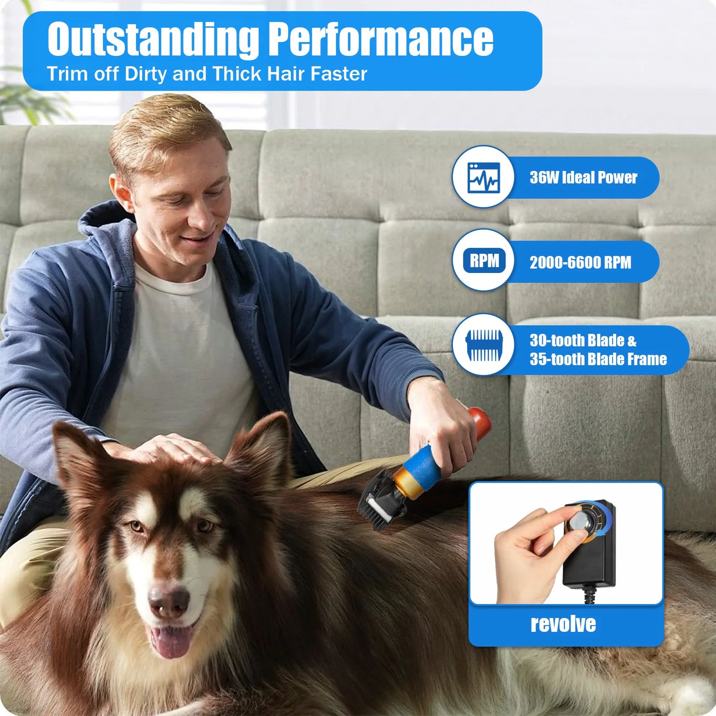 Electric Animal Fur Shears for Sheep Goat Dogs and Rabbits Grooming Clipper