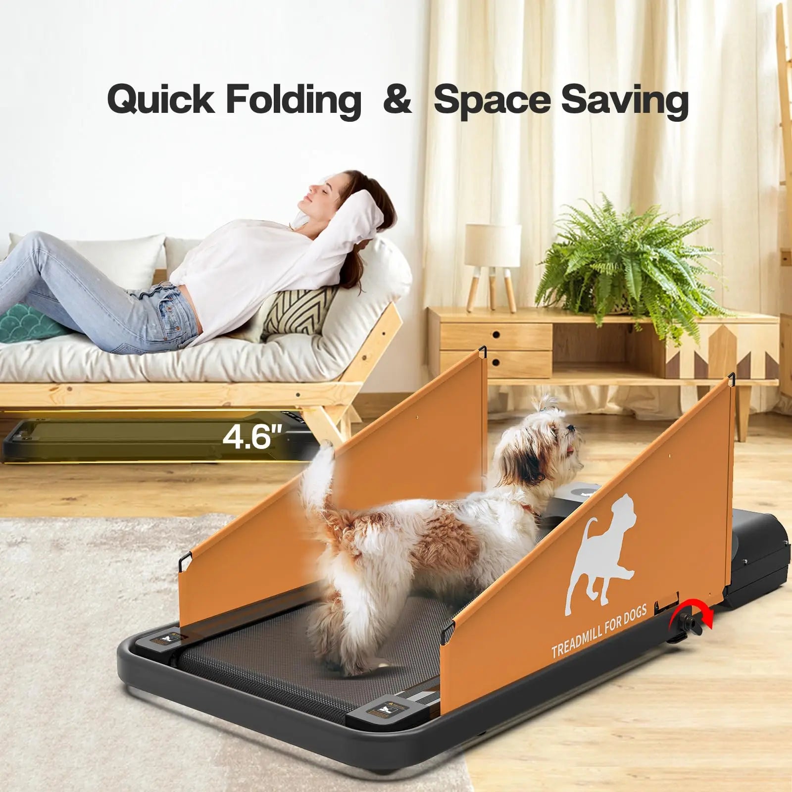Dog Treadmill for Small Medium Dogs 2.5 Hp 220lbs Foldable - The Paw Tech